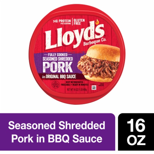 Lloyd's® Original BBQ Sauce Seasoned Shredded Pork Perspective: front
