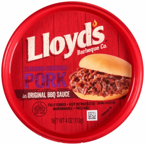 Lloyd's Seasoned Shredded Pork in Origianl BBQ Sauce Perspective: front