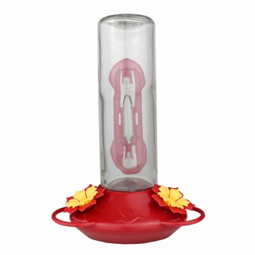 Perky-Pet Window Mounted Glass Hummingbird Feeder Perspective: front