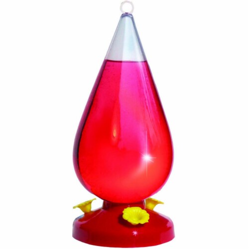 Woodstream Hummingbird W Dew Drop Hummingbird Feeder Red 32 Ounces - 273 Perspective: front