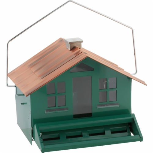 Perky-Pet Squirrel-Be-Gone Green Metal 12 Lb. Capacity Bird Feeder 339 Perspective: front