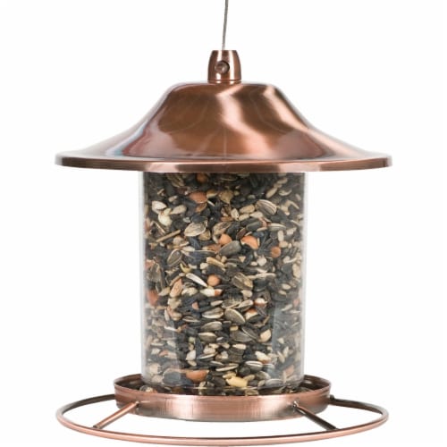 Perky-Pet Copper Panorama Bird Feeder Perspective: front