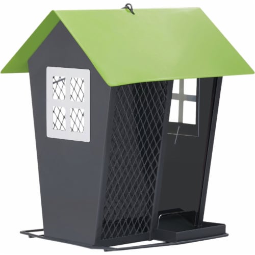 Perky-Pet Seed Duo Wild Bird Feeder - Gray Perspective: front