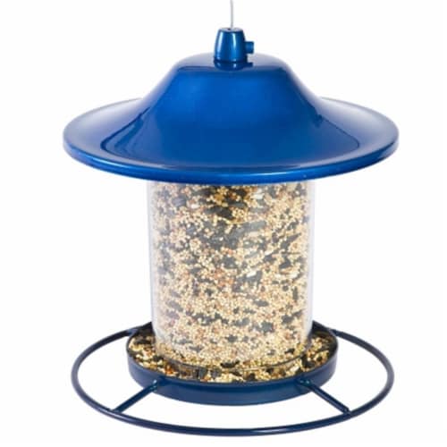 Perky Pet Blue Sparkle Panorama Feeder Perspective: front