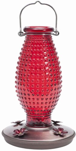 Perky-Pet Hobnail Vintage Hummingbird Feeder - Red Perspective: front