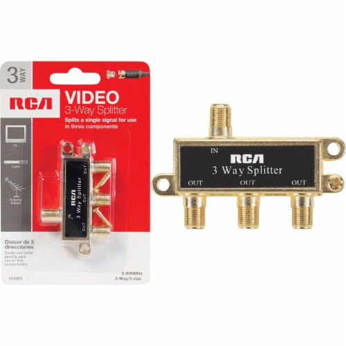RCA 3-Way Coaxial Splitter VH48R Perspective: front