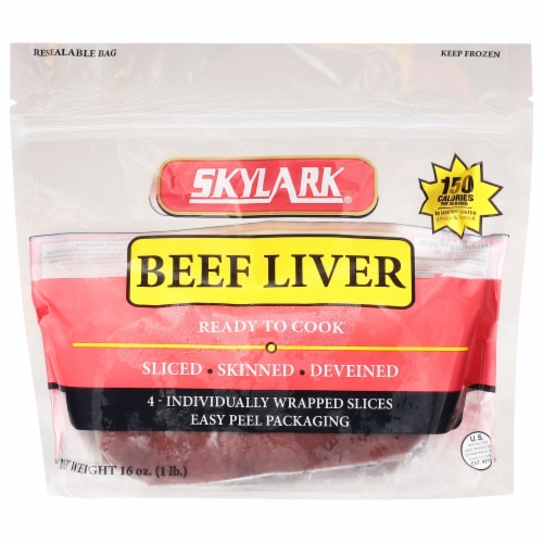 Skylark® Sliced Beef Liver Perspective: front