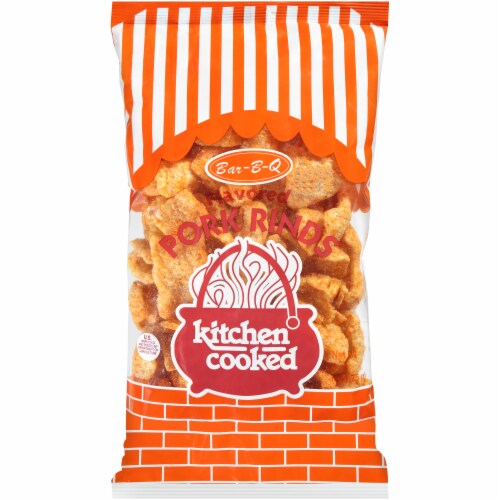 Kitchen Cooked Bar-B-Q Flavored Pork Rinds Perspective: front