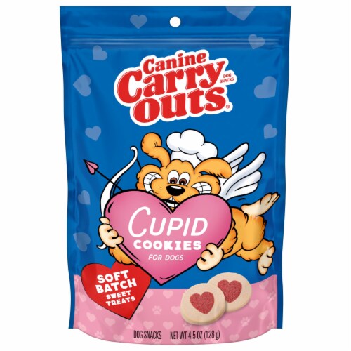 Canine Carry Outs® Valentine's Cupid Cookies for Dogs Soft Batch Sweet Treats Perspective: front