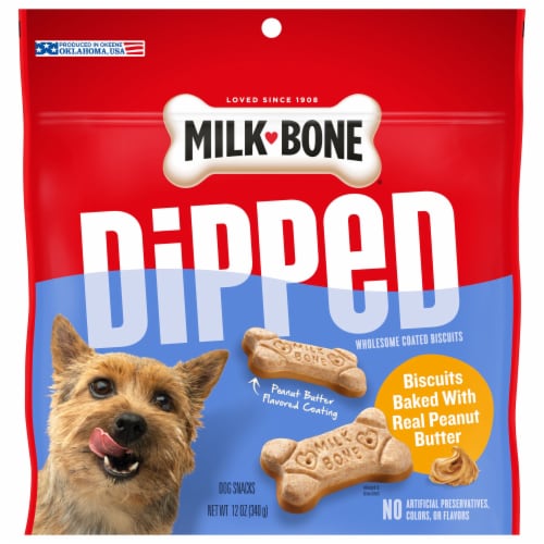 Milk-Bone® Dipped Peanut Butter Dog Treats Perspective: front