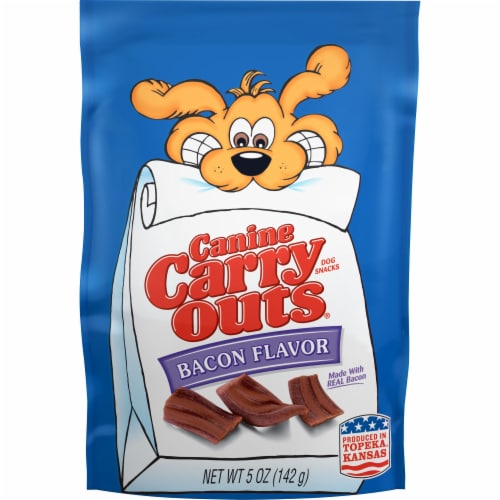 Canine Carry Outs Bacon Flavor Dog Snacks Perspective: front