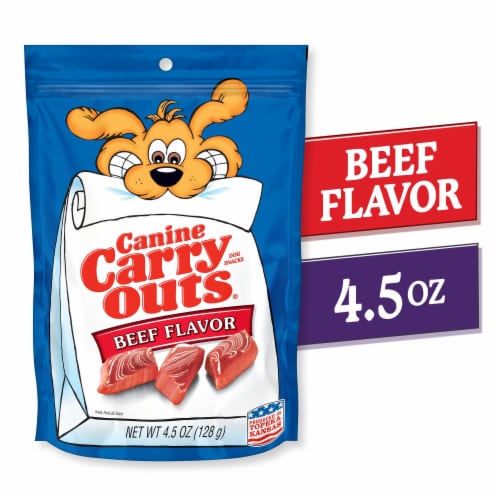 Canine Carry Outs Beef Flavor Dog Treats Perspective: front