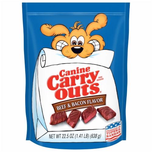 Canine Carry Outs Beef & Bacon Flavor Dog Treats Perspective: front