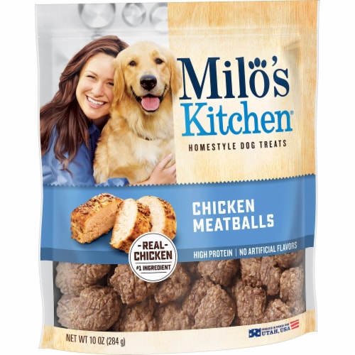 Milo's Kitchen® Chicken Meatballs Dog Treats Perspective: front