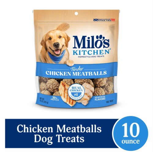 Milo’s Kitchen Chicken Meatballs Dog Treats Perspective: front