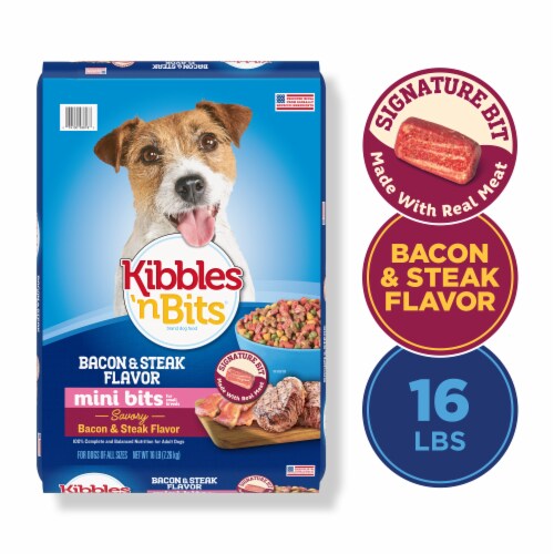 Kibbles n Bits Mini Bits Bacon Steak Flavor Dry Small Breed Dog Food 1pk Gerbes Super Markets