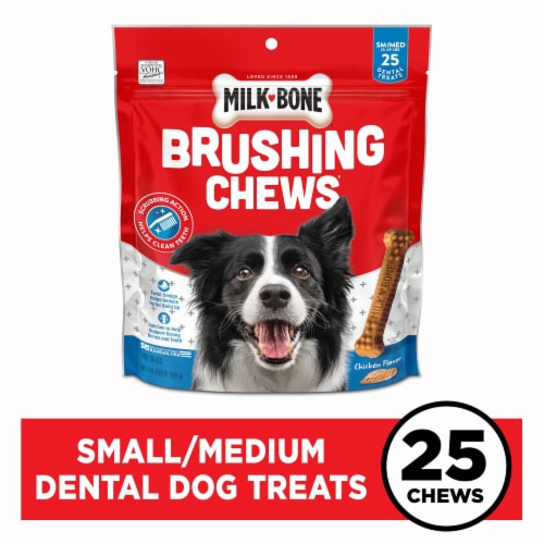 Milk Bone Brushing Chews SM MED Chicken Flavor Dog Treats 25 ea 19.6 oz Kroger