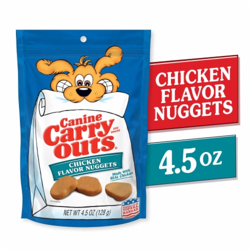 Canine Carry Outs Chicken Flavor Nuggets Dog Snacks, 4.5 oz Perspective: front