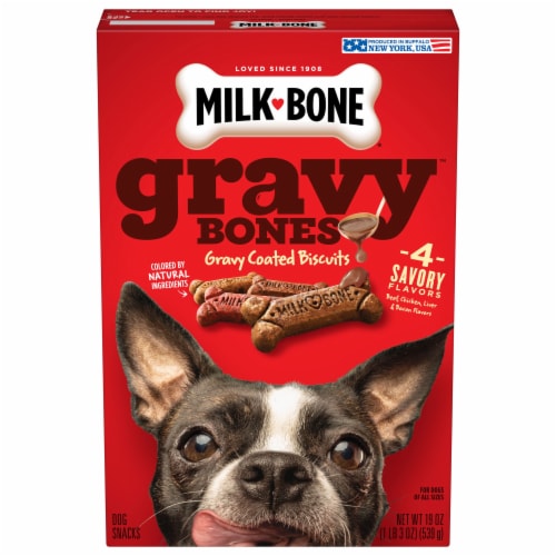 Milk-Bone® Gravy Bone™ Gravy Coated Biscuits Perspective: front