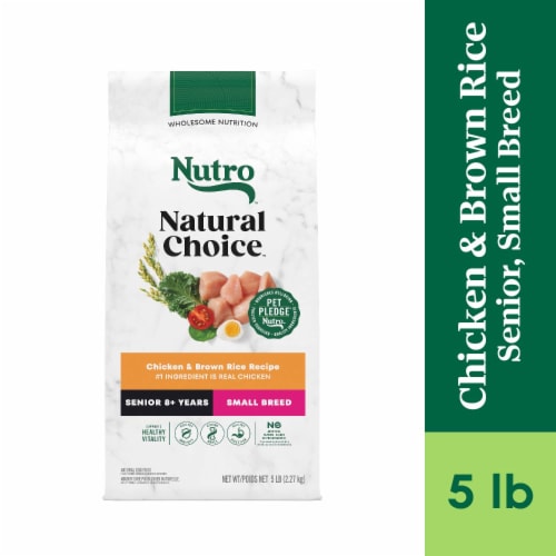 Nutro Natural Choice Chicken & Brown Rice Adult Senior Dry Dog Food Perspective: front