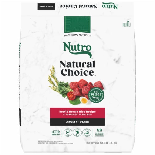 Nutro Natural Choice Beef & Brown Rice Adult Natural Dry Dog Food Perspective: front