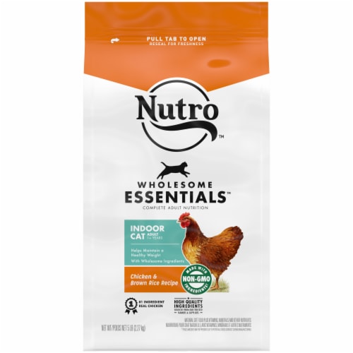 Nutro Wholesome Essentials Chicken Brown Rice Adult Dry Cat Food Perspective: front