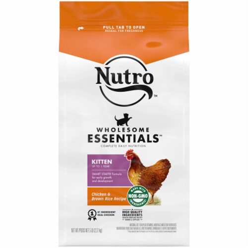 Nutro Wholesome Essentials Kitten Chicken Brown Rice Dry Cat Food Perspective: front