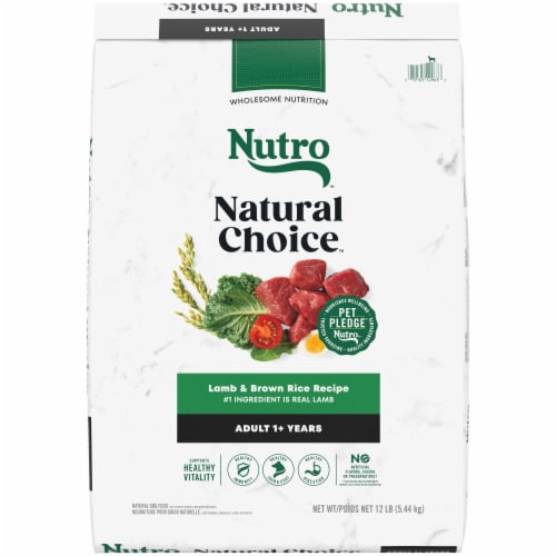 Nutro Natural Choice Adult Dry Dog Food Lamb and Brown Rice Recipe Perspective: front