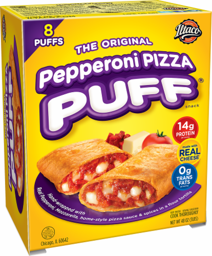 Iltaco Pepperoni Pizza Puffs Perspective: front