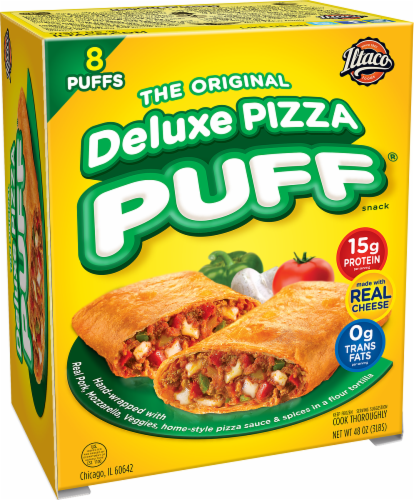 Iltaco Deluxe Pizza Puffs Perspective: front