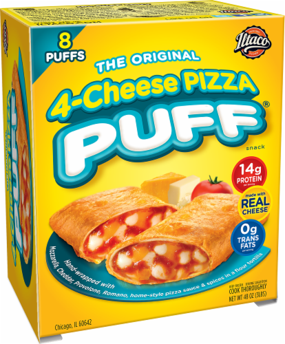Iltaco Four Cheese Pizza Puff Perspective: front