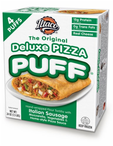 Iltaco Italian Sausage Original Deluxe Pizza Puff Perspective: front