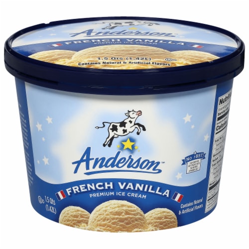 Anderson Dairy French Vanilla Ice Cream Tub Perspective: front
