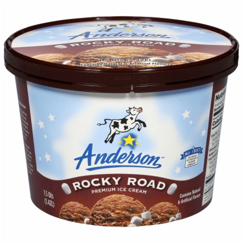Anderson™ Dairy Rocky Road Ice Cream Tub Perspective: front