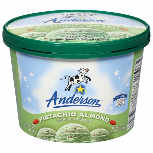 Anderson Dairy Pistachio Ice Cream Tub Perspective: front