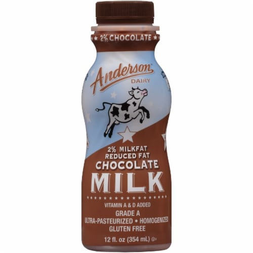 Anderson Dairy 2% Reduced Fat Chocolate Milk Perspective: front