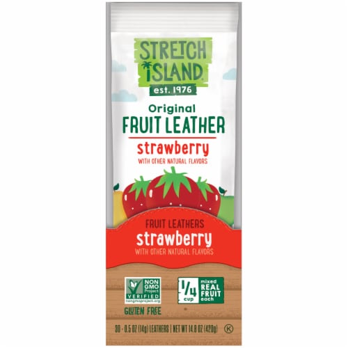 Stretch Island Strawberry Fruit Leather 30 Count Perspective: front