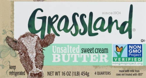 Grassland® Unsaltedn Sweet Cream Butter Perspective: front