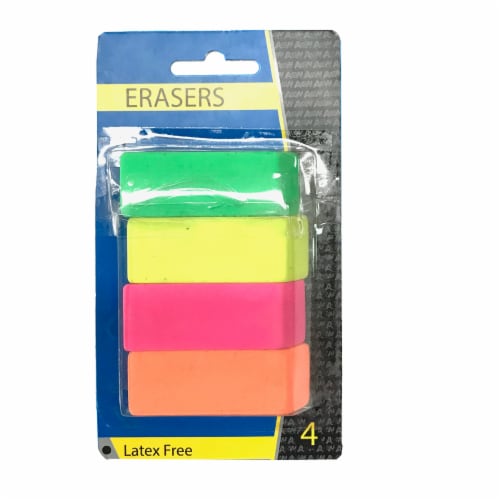 HQ Advance Neon Erasers - Assorted Perspective: front