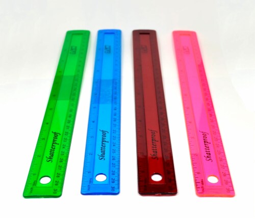 Office Works® Shatterproof Ruler - Assorted Perspective: front