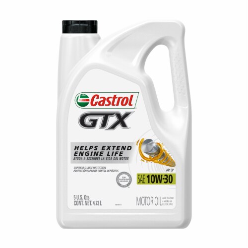 Castrol GTX 10W-30 SAE Motor Oil Perspective: front