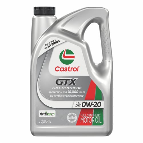 Castrol® GTX® Full Synthetic SAE 0W-20 Motor Oil Perspective: front