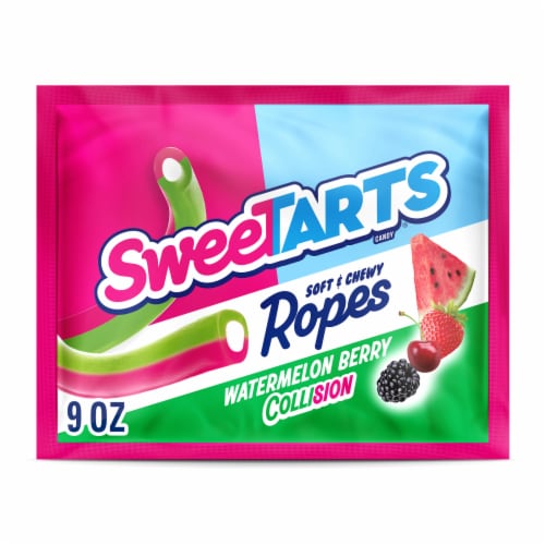 SweeTARTS® Ripe Watermelon Berry Collision Ropes Perspective: front