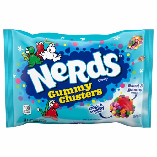 Nerds® Holiday Frosty Gummy Cluster Candy Perspective: front