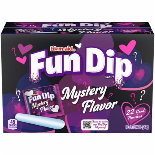 Fun Dip Mystery Flavor Valentines Candy Perspective: front
