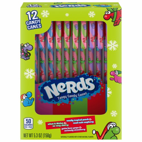 Nerds® Tangy Candy Canes Perspective: front
