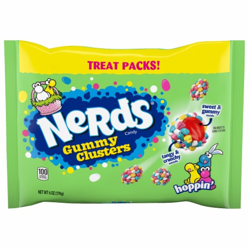 Nerds® Gummy Clusters Easter Candy Pouch Perspective: front