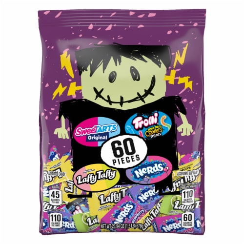 Sweetarts Franken Favorite Mix Halloween Candy Bag Perspective: front