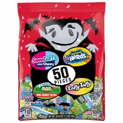 Sweetarts Dracula Assorted Halloween Candy Bag Perspective: front