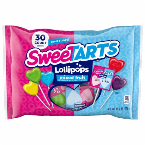 Sweetarts® Valentine's Lollipops Candy Bag Perspective: front